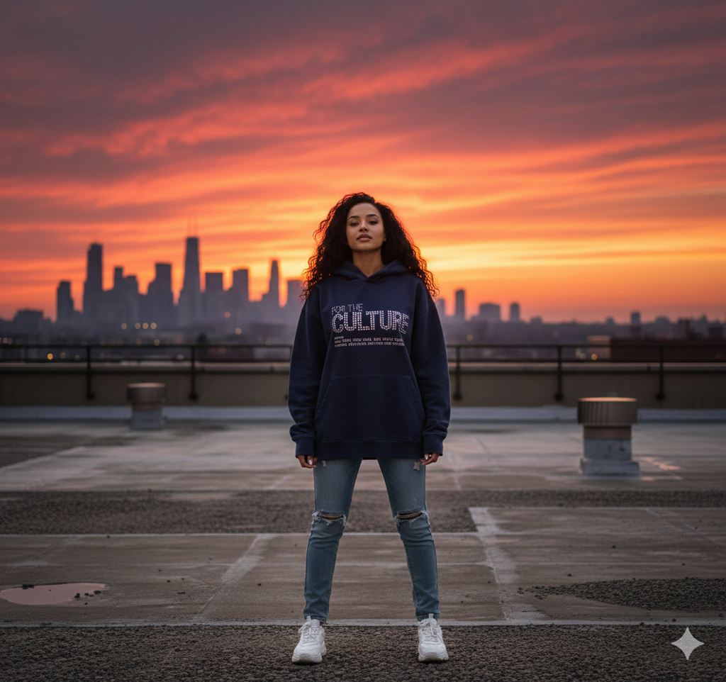 Damska Bluza z Kapturem Oversize „FOR THE CULTURE”