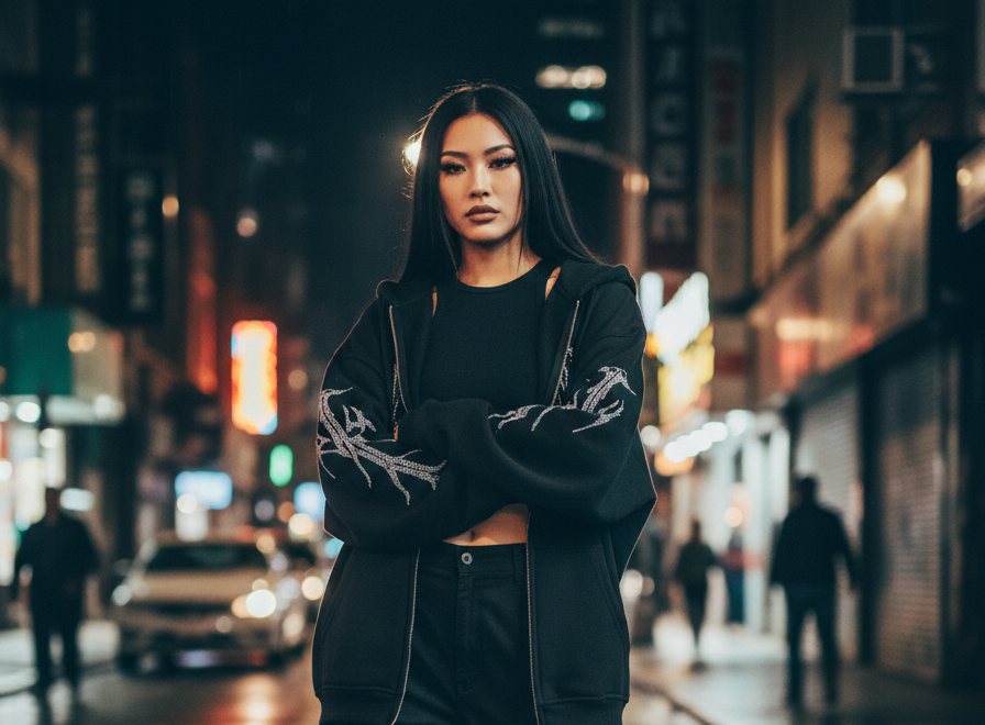 Damska Bluza Rozpinana Zip-Up Hoodie „FAVELA”